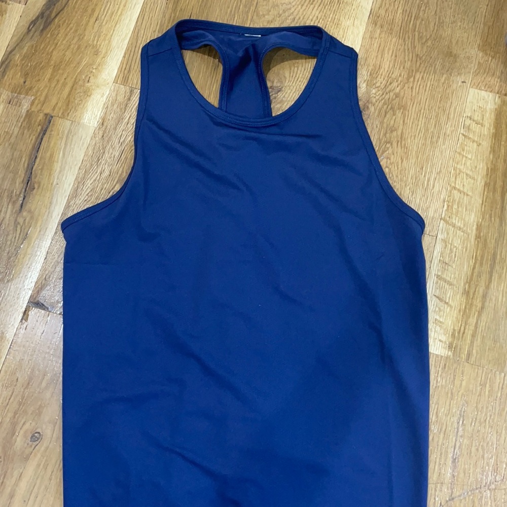 Blue racer back tank